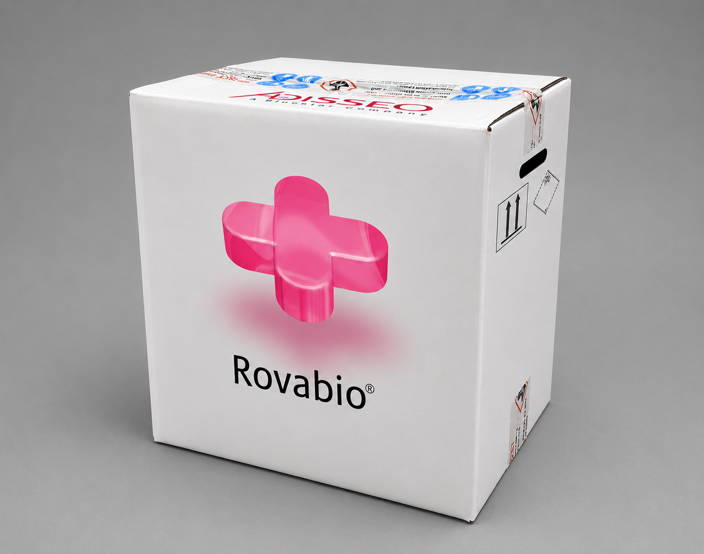 Rovabio in a box on a grey background